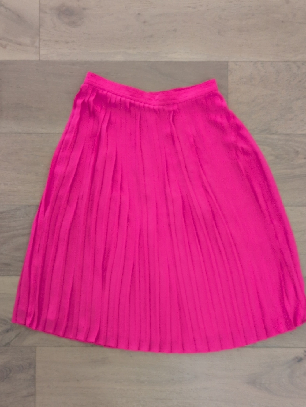J. Crew Bright Fuchsia Pleated Midi Skirt